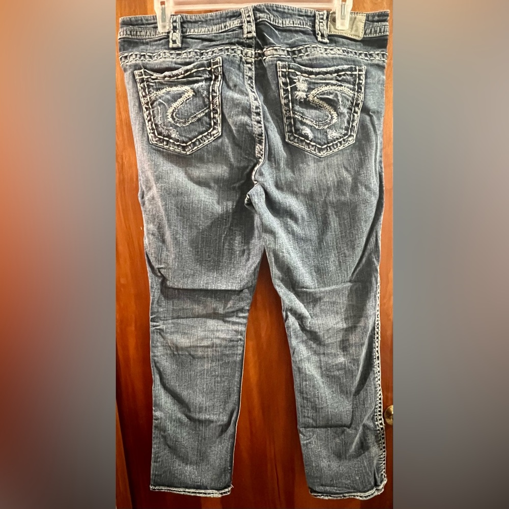 Women’s Silver Jeans Aiko Mid Straight Size 18 Inseam 30” Great Used Condition!